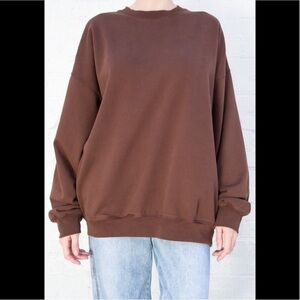 Brandy Melville Brown Oversized Sweatshirt
